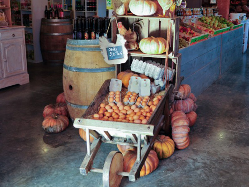 étals du magasin le jardin de manon